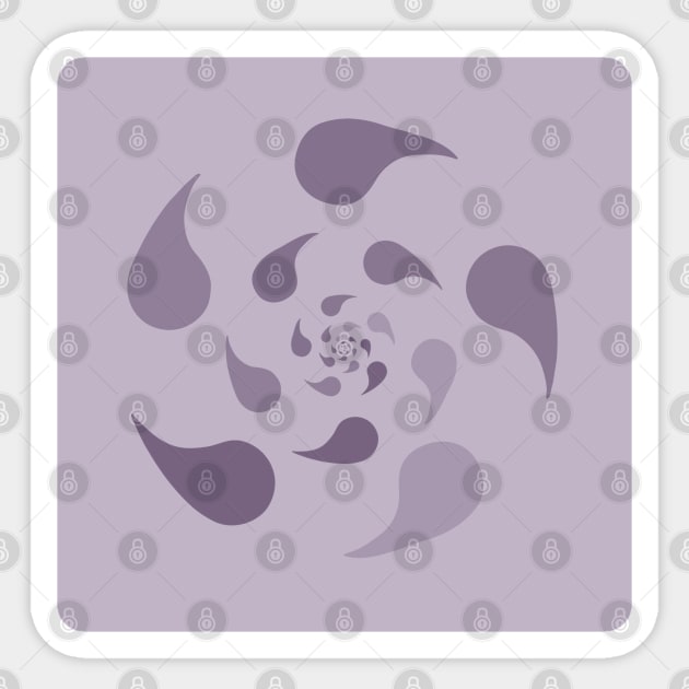 Purple Drop Swirl Sticker by Blackmoonrose13